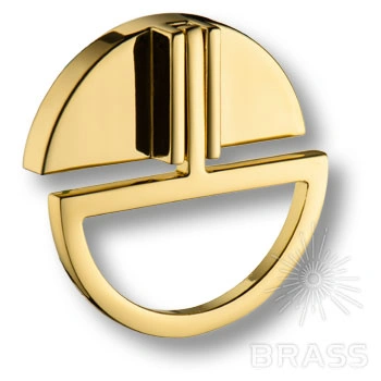 Brass Ручка кольцо 904-Gold глянцевое золото 32 мм фото 1