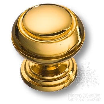Brass Ручка кнопка 0712-003 латунь глянцевое золото фото 1