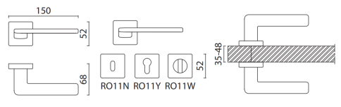Brass Ручка дверная HA110RO11 NB GIADA никель фото 2