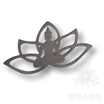 Brass Ручка скоба KKP-1020-B41-Soft Будда на лотосе серый 32 мм фото 1