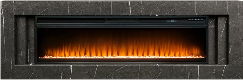 Каминокомплект Line 60 SFT Stone Touch - Серый мрамор с очагом Vision 60 LED фото 1