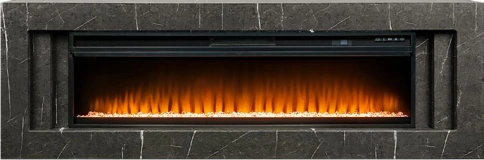 Каминокомплект Line 60 SFT Stone Touch - Серый мрамор с очагом Vision 60 LED фото 1