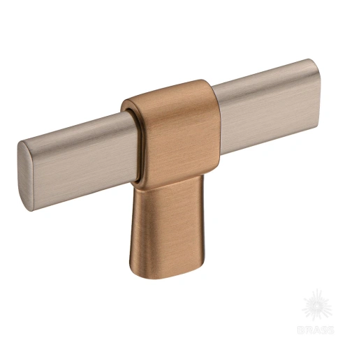 Ручка кнопка 71-Light Bronze-Brushed Nikel светлая медь/никель