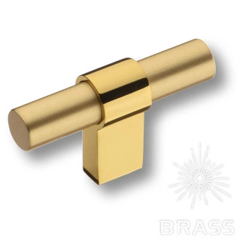 Brass Ручка кнопка 8770 0008 GL-BB глянцевое золото/матовое золото фото 1