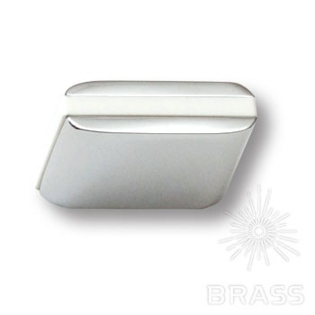 Brass Ручка кнопка 429025MP02PL21 глянцевый хром с белой вставкой 16 мм фото 1