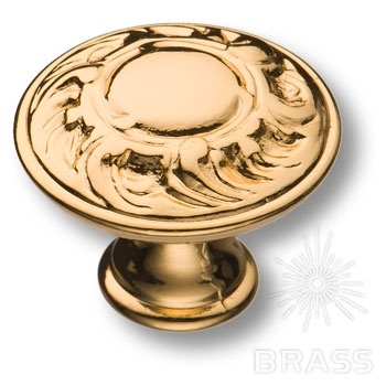Brass Ручка кнопка 15.352.01.19 глянцевое золото 24 K фото 1