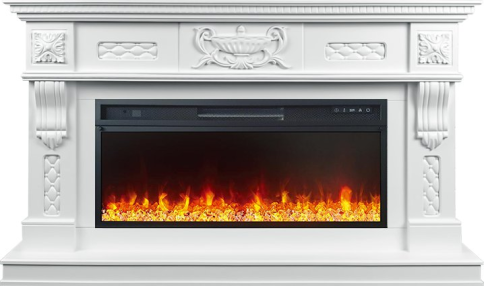 Каминокомплект Corsica - Матовый белый с очагом Vision 42 LED фото 1