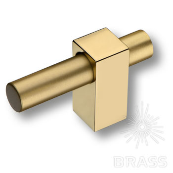 Brass Ручка кнопка 8954 0008 GL-BB глянцевое золото / матовое золото фото 1