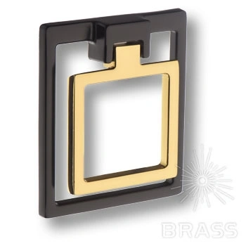 Brass Ручка кольцо 4629 0074 AL6-GL чёрный/глянцевое золото фото 1