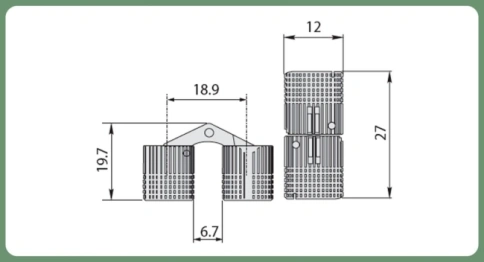 Петля цилиндрическая HC-12 D=12 мм латунь фото 4