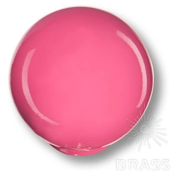 Brass Ручка кнопка детская 626MG шар малиновый глянцевый фото 1