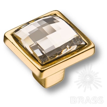 Brass Ручка кнопка 15.320.00.SWA.19 глянцевое золото 24K с кристаллом Swarovski фото 1