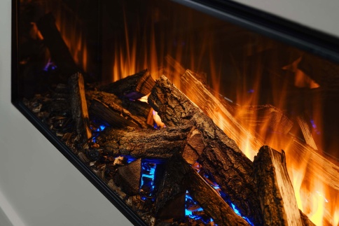 Трехсторонний электрокамин с обогревом BRITISH FIRES New Forest 2400 with Signature logs - 2400 мм фото 15