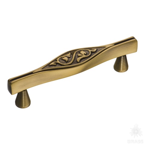 Brass Ручка скоба 25104-013-96 состаренная латунь 96 мм фото 1