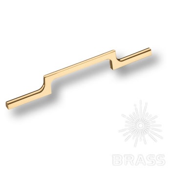 Brass Ручка скоба 1112 128MP11 глянцевое золото 128 мм фото 1