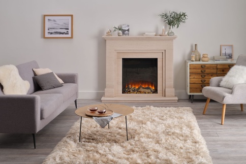 Фронтальный электрокамин с обогревом BRITISH FIRES New Forest 650SQ with Signature logs фото 1