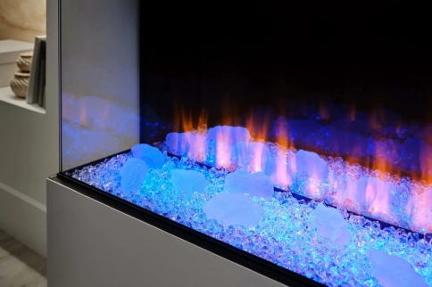 Трехсторонний электрокамин с обогревом BRITISH FIRES New Forest 1900 with Signature logs - 1900 мм фото 9