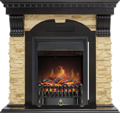 Каминокомплект Dublin - Венге / Сланец с очагом Fobos FX Black фото 1