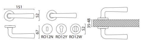 Brass Ручка дверная HA254RO12 CR OTTO глянцевый хром фото 2