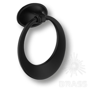 Brass Ручка кольцо 906-Matt Black черный фото 1