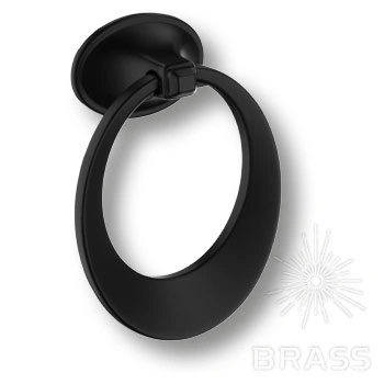Brass Ручка кольцо 906-Matt Black черный фото 1