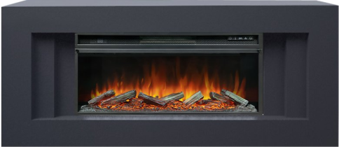 Каминокомплект Line 42 (Разборный) - Серый графит с очагом Vision 42 LOG LED фото 1