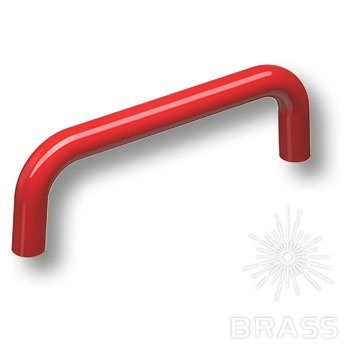 Brass Ручка скоба детская 627RJ красный глянцевый 96 мм фото 1