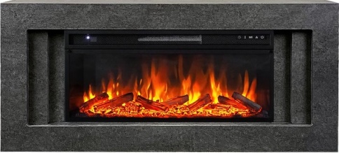 Каминокомплект Line 42 Dark Grey - Темный серый с очагом Vision 42 LOG LED фото 2