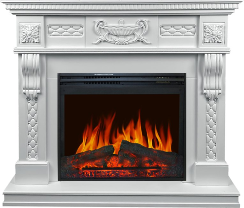 Каминокомплект Corsica - Матовый белый (Высота 1110мм) с очагом Jupiter FX New фото 1