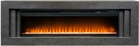 Каминокомплект Line 60 Dark Grey - Темный серый с очагом Vision 60 LED фото 1