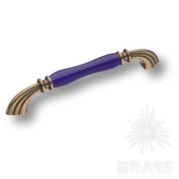 Brass Ручка скоба 1905-40-160-COBALT синий / старая бронза 160 мм фото 1