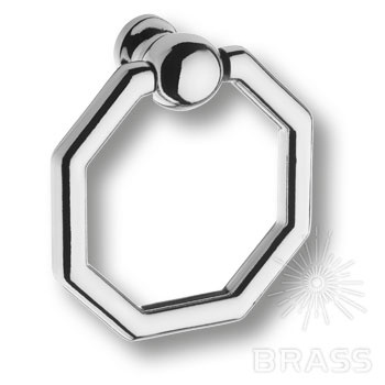 Brass Ручка кольцо 3170 0050 PN-PN глянцевый никель фото 1