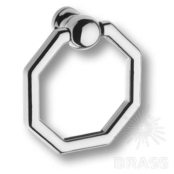 Brass Ручка кольцо 3170 0050 PN-PN глянцевый никель фото 1
