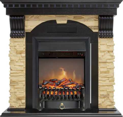 Каминокомплект Dublin - Венге / Сланец с очагом Fobos FX M Black фото 1