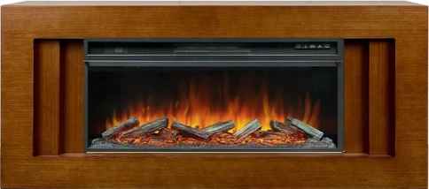 Каминокомплект Line 42 (Разборный) - Орех с очагом Vision 42 LOG LED фото 1
