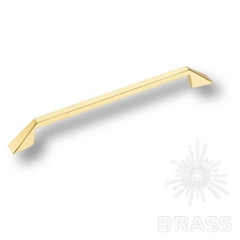 Brass Ручка скоба 6842-100 глянцевое золото 192 мм фото 1