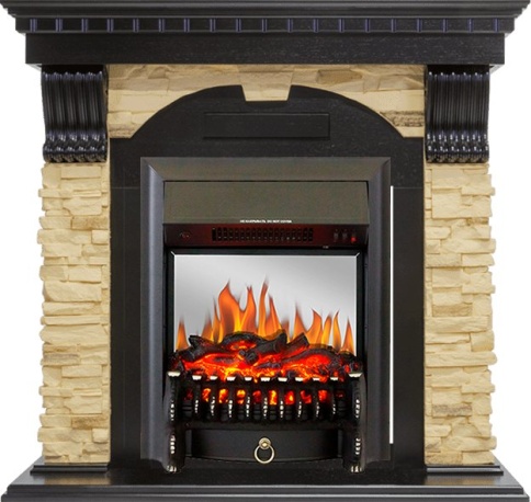 Каминокомплект Dublin - Венге / Сланец с очагом Fobos FX M Black фото 2