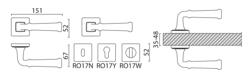 Brass Ручка дверная HA233RO17 GL RODIN глянцевое золото фото 3