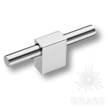 Brass Ручка кнопка 8964 0100 CR-CR глянцевый хром 16 мм фото 1