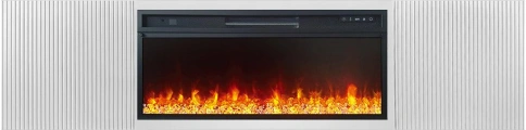 Каминокомплект Портал-тумба Sanremo (Разборный) - Бьянко белый с очагом Vision 42 LED фото 1