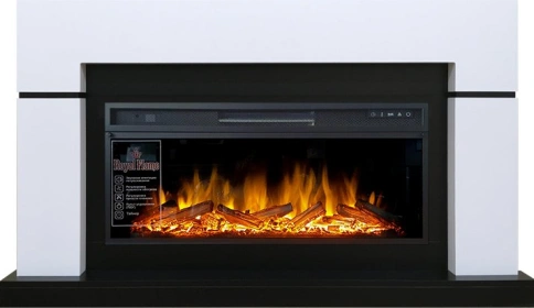 Каминокомплект Lindos - Белый (Ширина 1470мм) с очагом Vision 42 LOG LED фото 2