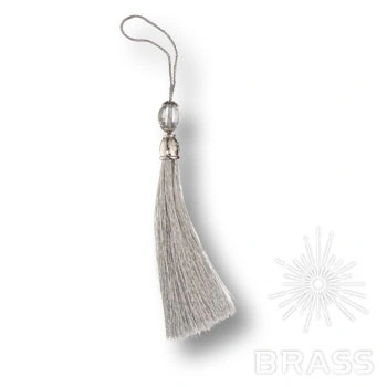 Brass Кисточки для мебельных ручек TASSEL-10-SILVER серебро/глянцевый хром фото 1