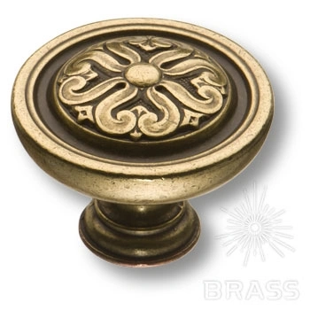 Brass Ручка кнопка BU 009.50.12 античная бронза фото 1
