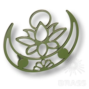 Brass Ручка скоба Лунный лотос KKP-1022-B71-Soft зелёный 64 мм фото 1
