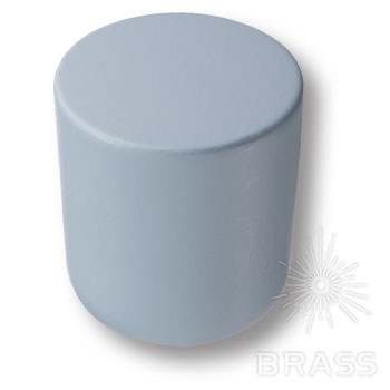 Brass Ручка кнопка 8161-680 BLUE матовый голубой фото 1