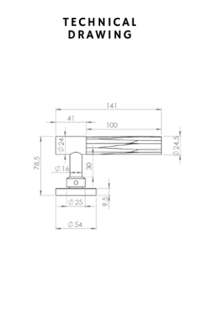 Brass Ручка дверная 02145-012R латунь фото 2