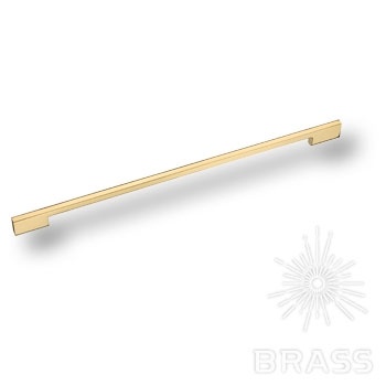 Brass Ручка скоба 7327 0480 GL глянцевое золото 480 мм фото 1