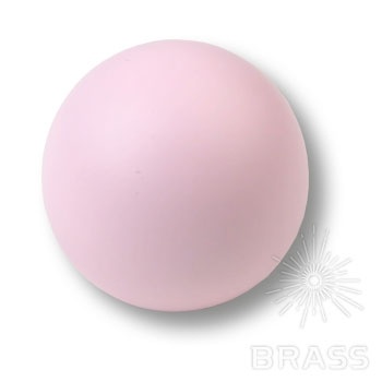 Brass Ручка кнопка детская 445RS2 шар розовый матовый фото 1