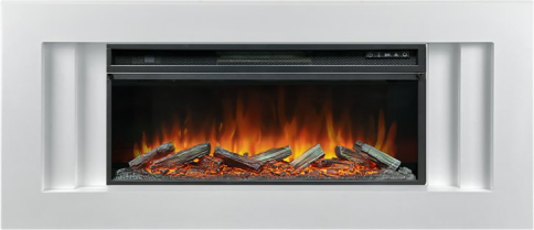 Каминокомплект Line 42 - Белый с очагом Vision 42 LOG LED фото 1