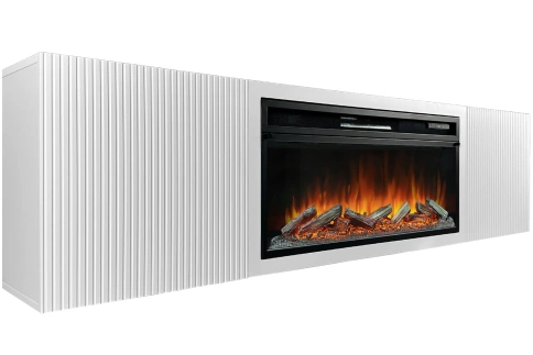 Каминокомплект Портал-тумба Sanremo (Разборный) - Бьянко белый с очагом Vision 42 LED фото 4